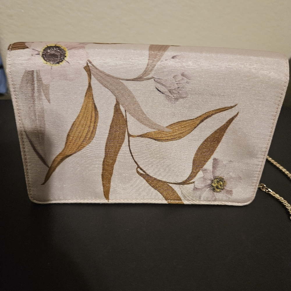 Ted Baker Clutch floral Canvas Chain new without tag. - Picture 3 of 9